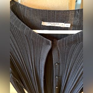 MM Lafleur Black Button Down Sweater